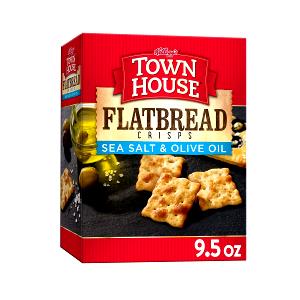 8 crackers (15 g) Town House Flatbread Crisps - Sea Salt & Olive Oil