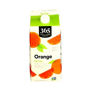 8 fl oz (240 ml) 100% Orange Juice No Pulp