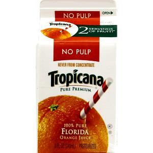 8 fl oz (240 ml) 100% Pure Orange Juice (8 oz)