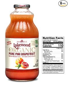 8 fl oz (240 ml) Fresh Squeezed Organic Grapefruit Juice