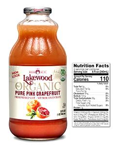 8 fl oz (240 ml) Organic Grapefruit Juice