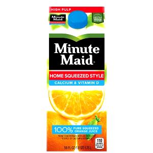 8 fl oz (240 ml) Premium Home Squeezed Style Calcium + Vitamin D High Pulp 100% Orange Juice