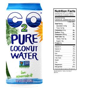 8 fl oz (240 ml) Pure Coconut Water with Orange