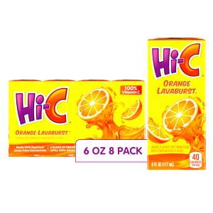 8 Fl Oz Hi-C Light Orange, Fountain