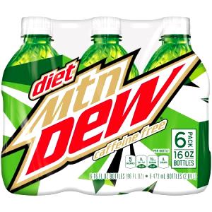 8 Fl Oz Mountain Dew, Diet, Caffeine Free