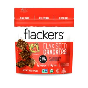 8 flackers (29 g) Flackers Flax Seed Crackers - Savory