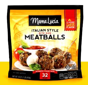 8 meatballs (90 g) Mama Lucia Fully Cooked Italian Style Meatballs