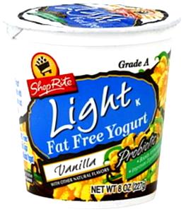 8 Oz Yogurt, Vanilla, Fat Free