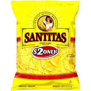 9 chips (28 g) Sanitas Yellow Corn Tortilla Chips