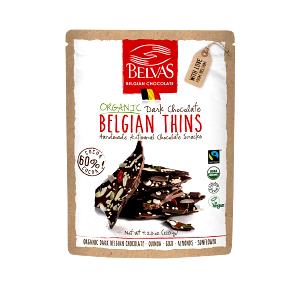 9 pieces Belgian Dark Chocolate Thins