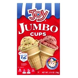 1 cup Jumbo Ice Cream Cones