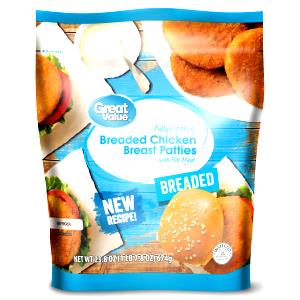 1 patty (74 g) Breaded Chicken Breast Patties with Rib Meat